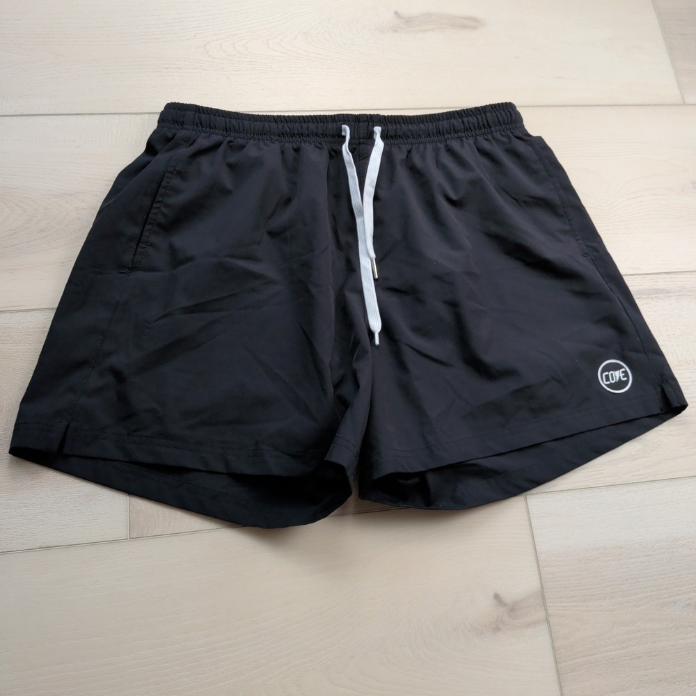 Cove Hybrid Shorts Mens 36 Stretch Black Drawstring Swim Casual Beach Trunks